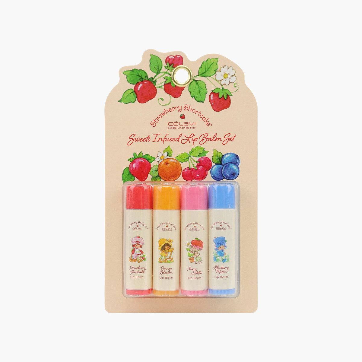 Célavi x Strawberry Shortcake – Sweets Infused Lip Balm Set