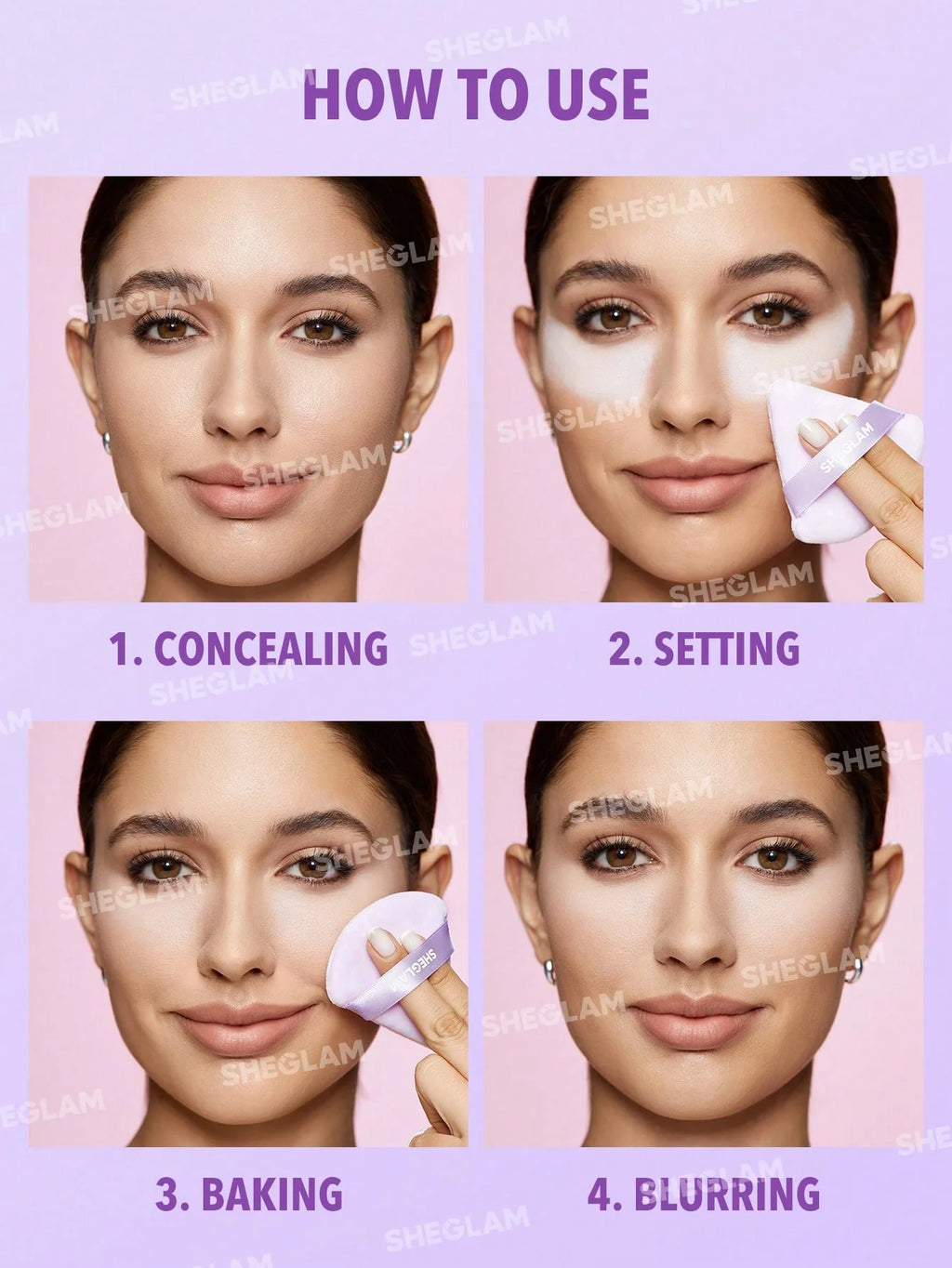 SHEGLAM Insta-Ready Powder Puff – Borla para Polvo
