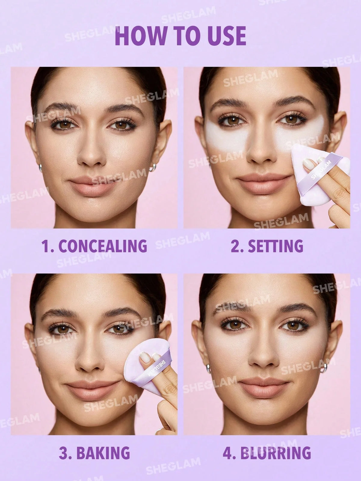 SHEGLAM Insta-Ready Powder Puff – Borla para Polvo