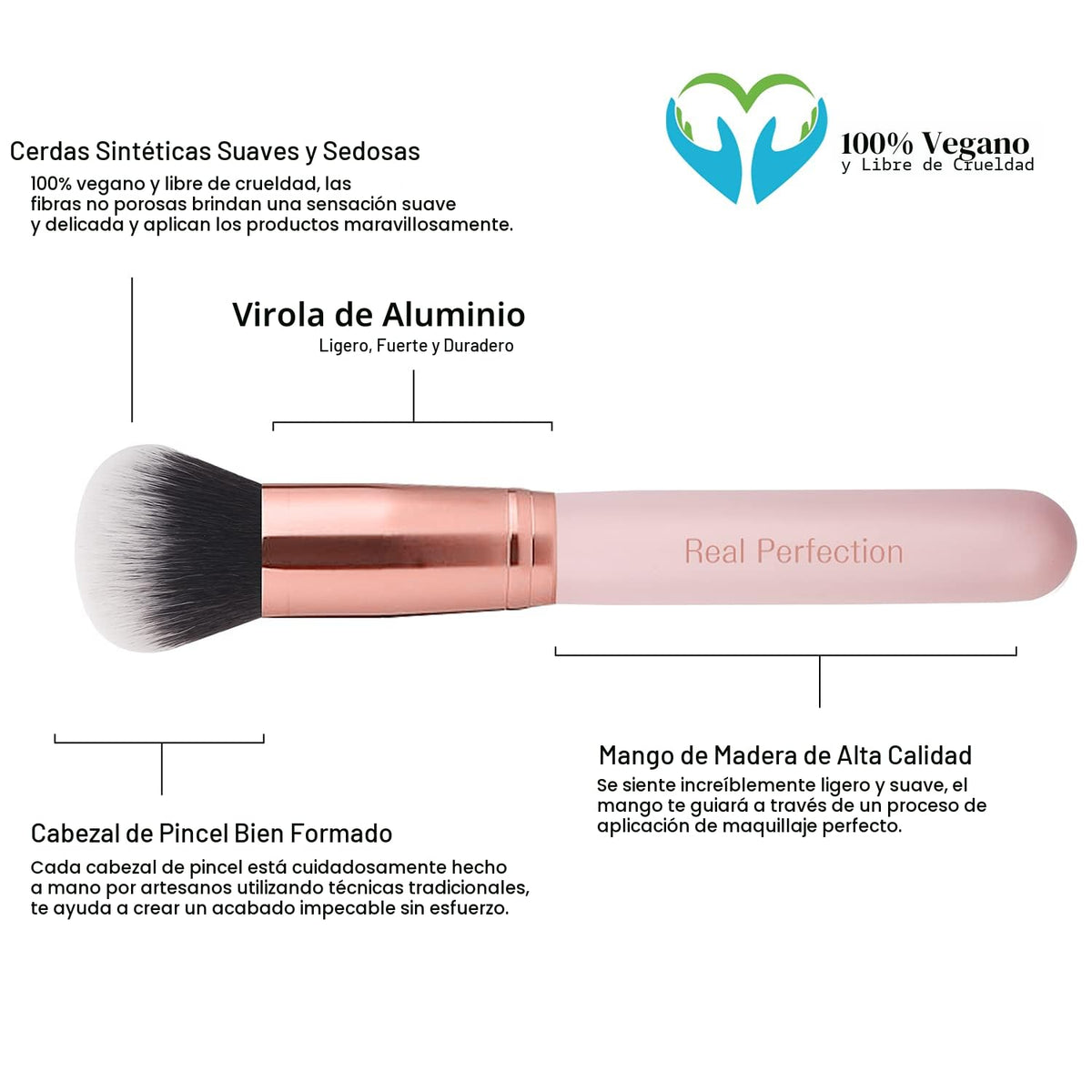 Brochas Real Perfectión 16 piezas + perfilador