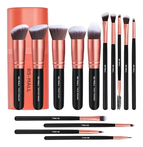 BS-MALL Rose Gold – Set de 14 Brochas con Estuche