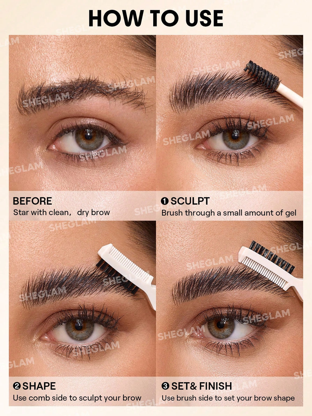 SHEGLAM Save It! Laminating Brow Gel – Clear