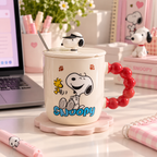 ☕ Taza o Azucarera Snoopy con tapa y cucharita 🐶✨