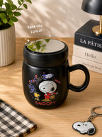 Taza de Snoopy con tapadera de espejo