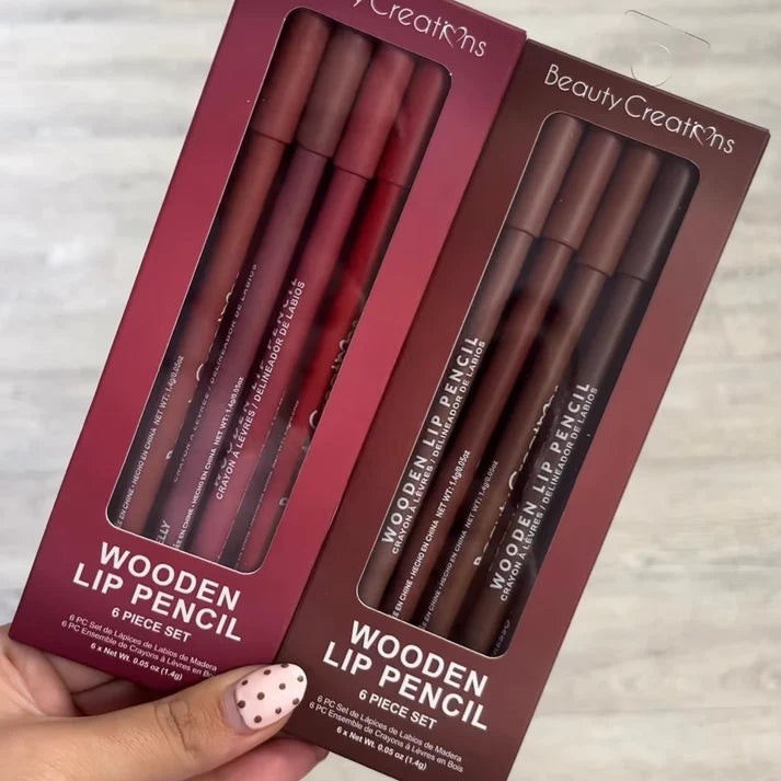 Beauty Creations Wooden Lip Pencil Set